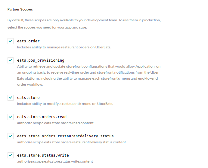 Enable all the scope from your developer dashboard 