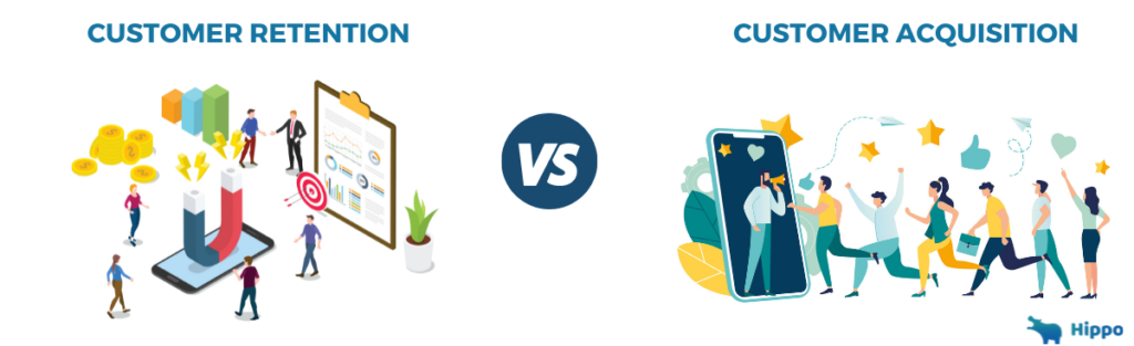 Customer retention vs customer acquisition | Hippo | Jungleworks