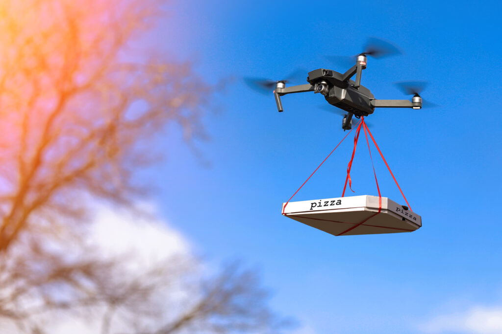 Food delivery with drone