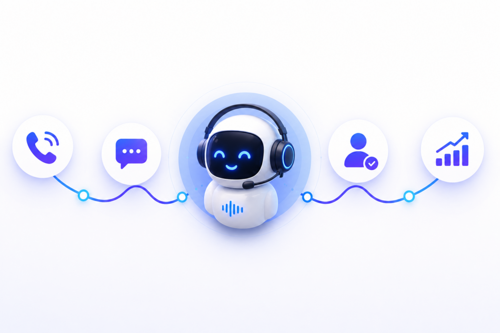 AI Voice Agent workflow for automated customer communication