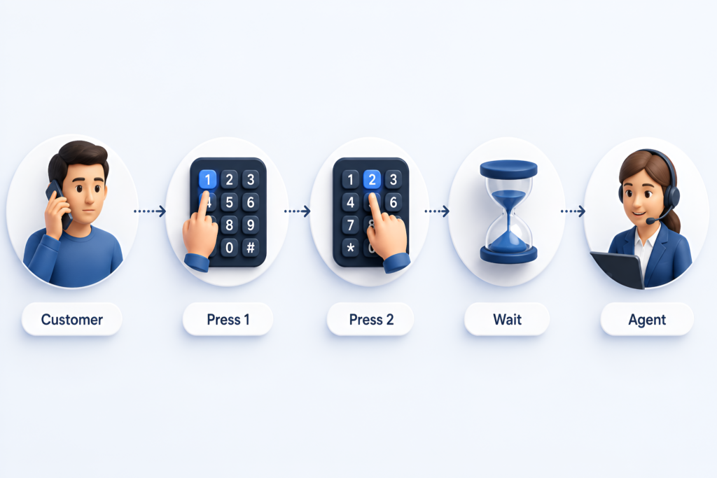 Traditional IVR customer journey